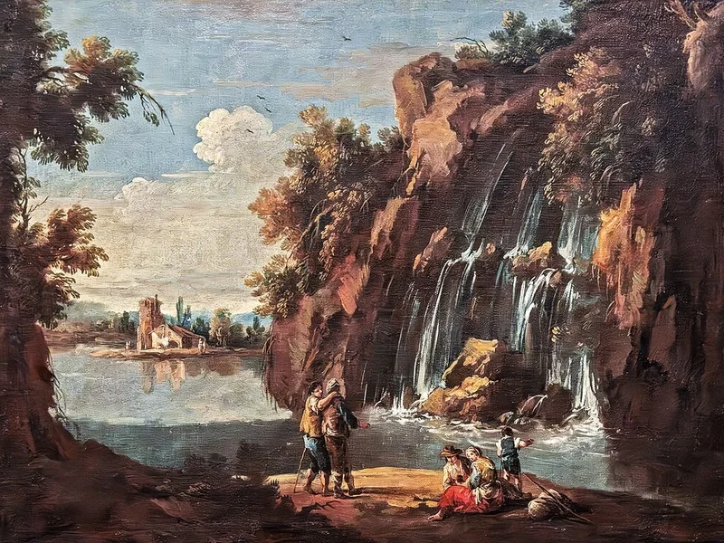1709-Giuseppe Zais - aesaggio con grande cascata - Museo del settecento veneziano, Venezia